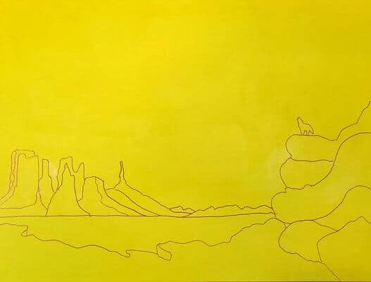 "Initial sketches of Coyotes Lunar Serenade Marking the humble beginning of the artist's journey."
