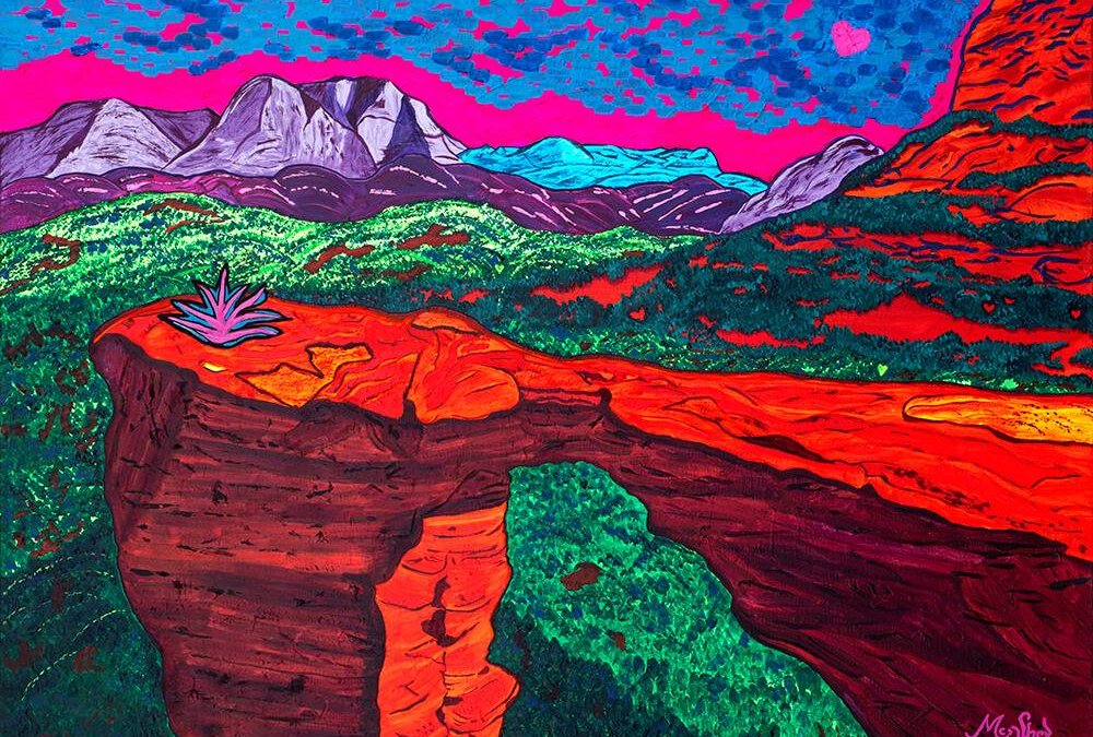 Devil’s Bridge – Glowing Sedona Painting by Clark Sheppard